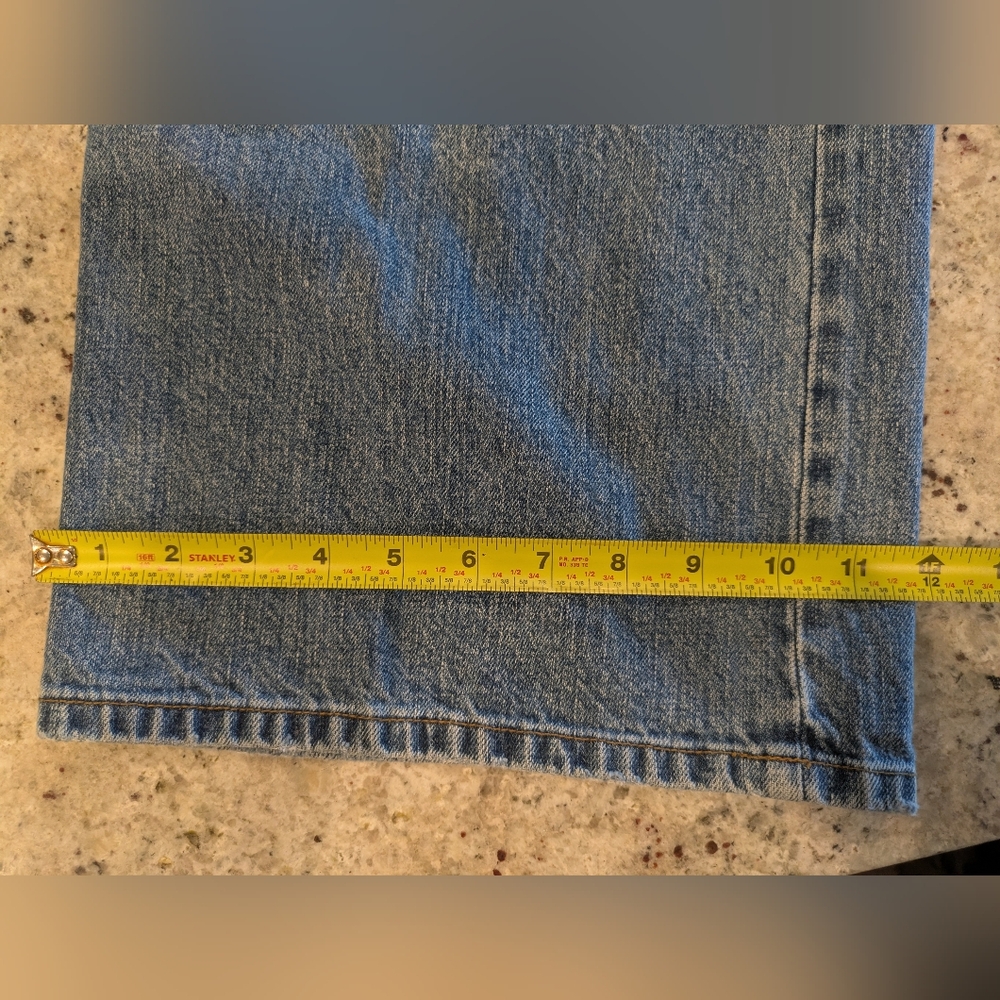 LRL Ralph Lauren Patchwork Straight Wide Leg Jeans Size 10 Vintage Distressed - Picture 14 of 16